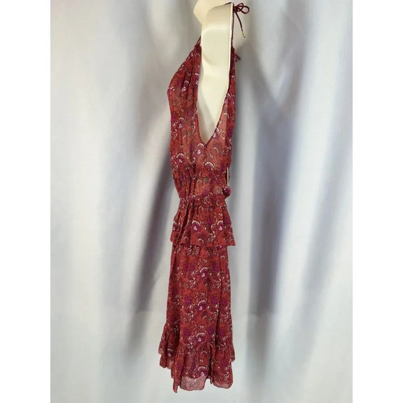 NWT Ulla Johnson Ruby Red Noelle Silk-georgette Dress $495 - Picture 6 of 14